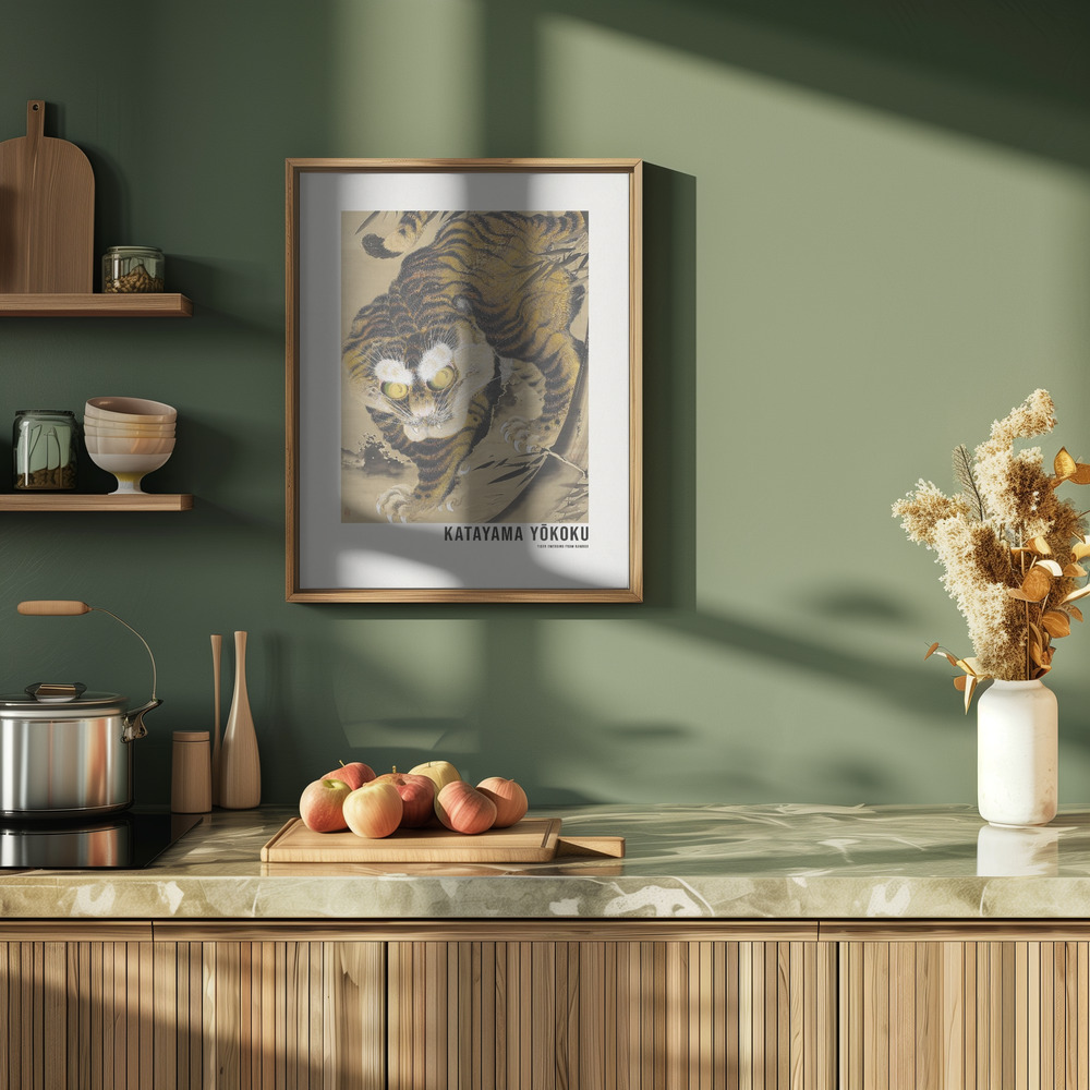 Plakat - Tiger Emerging From Bamboo (18th Century i køkkenet