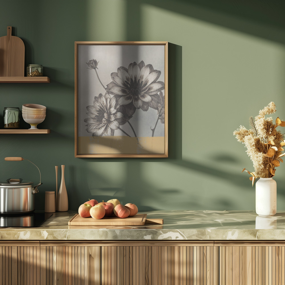 Poster - Vintage Flowers No.6 in kitchen