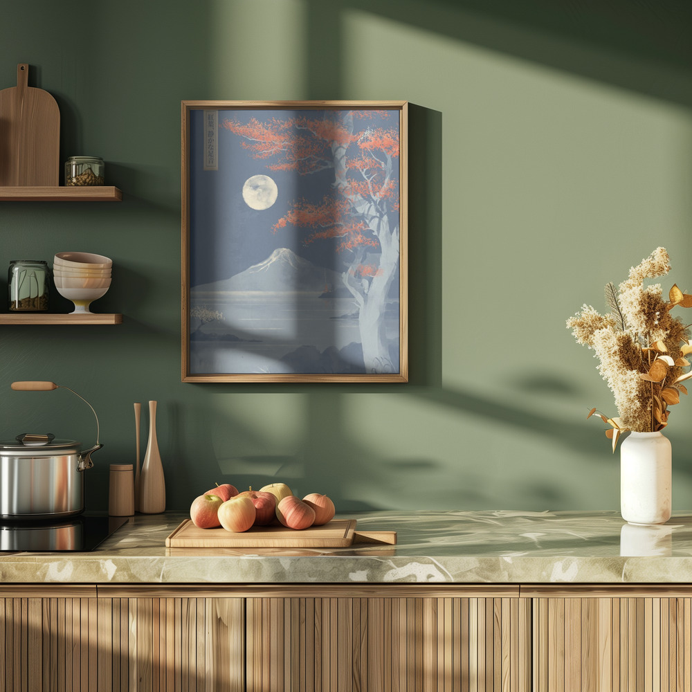 Poster - Crimson Leaves, Silent Steps in kitchen