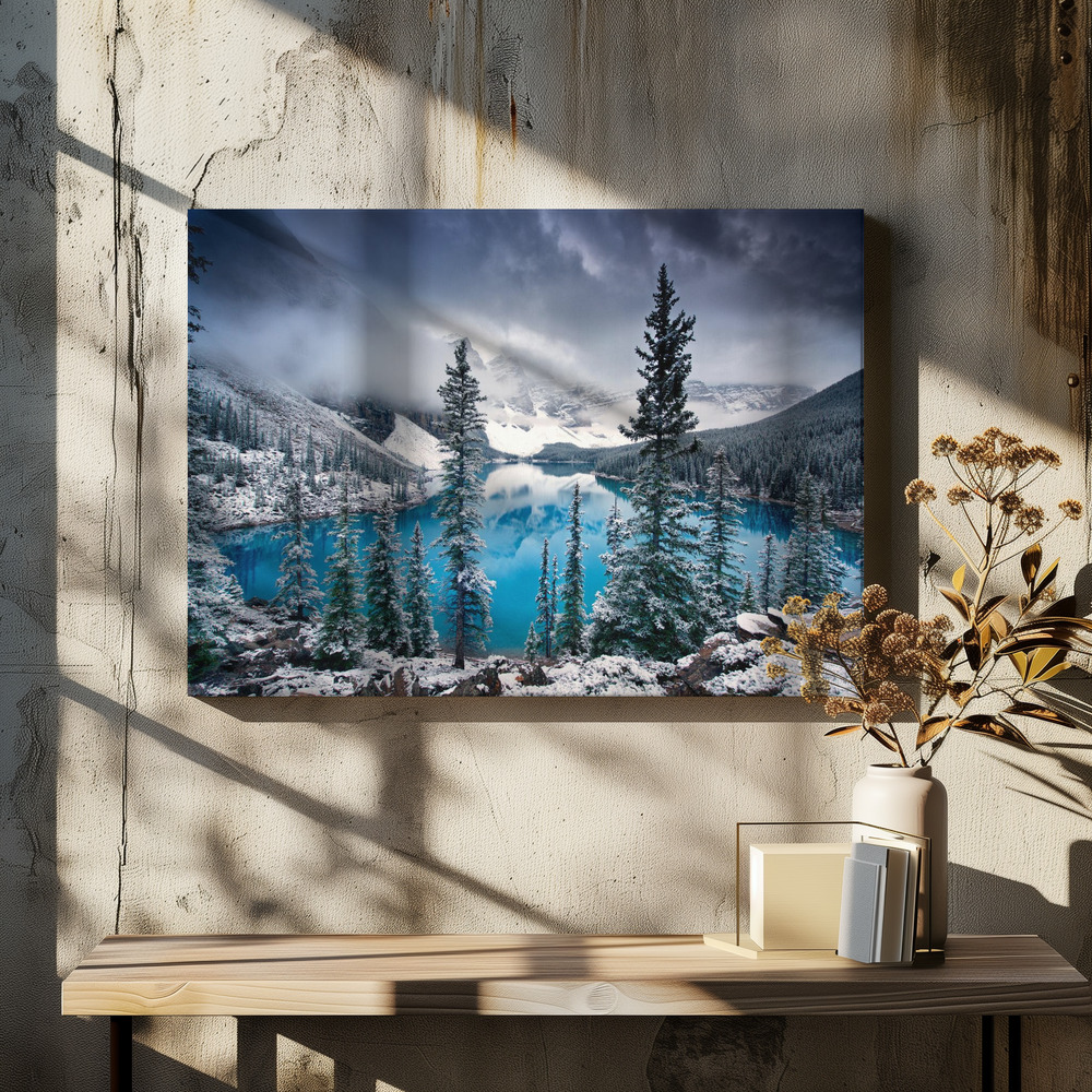 Canvas print - Morning blues over dining table