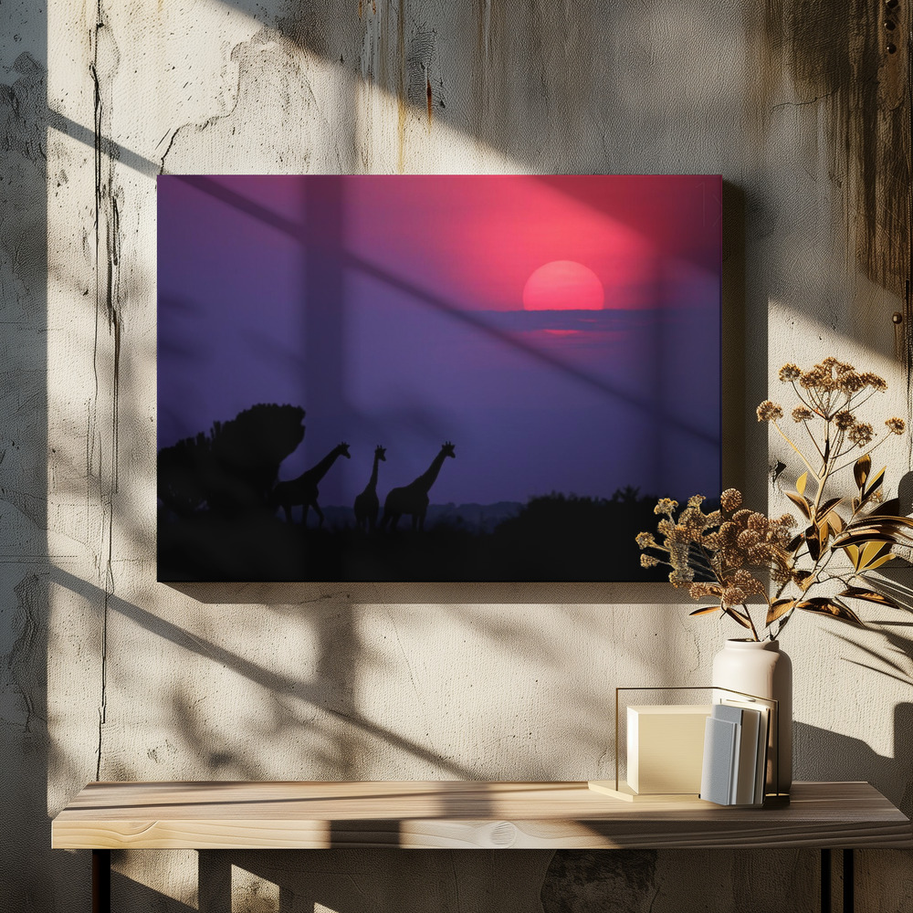Leinwandbild - Sunrise in Uganda über dem Esstisch