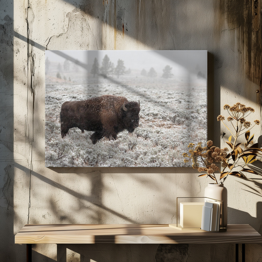 Canvas schilderi - Late Fall Yellowstone boven eettafel