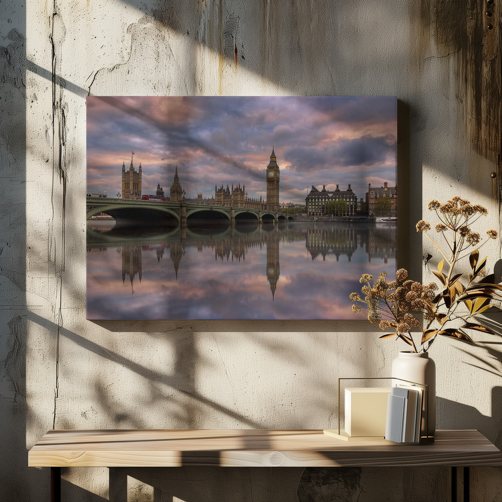 Canvas print - A Sunset To Remember .. over dining table