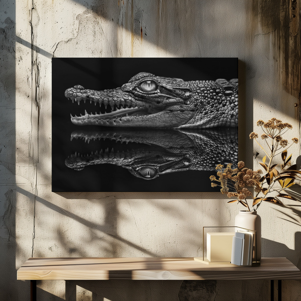 Canvas print - Dark Mirror over dining table
