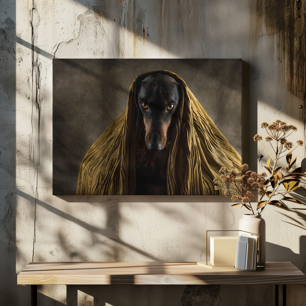 Canvas schilderi - Golden Eyes boven eettafel