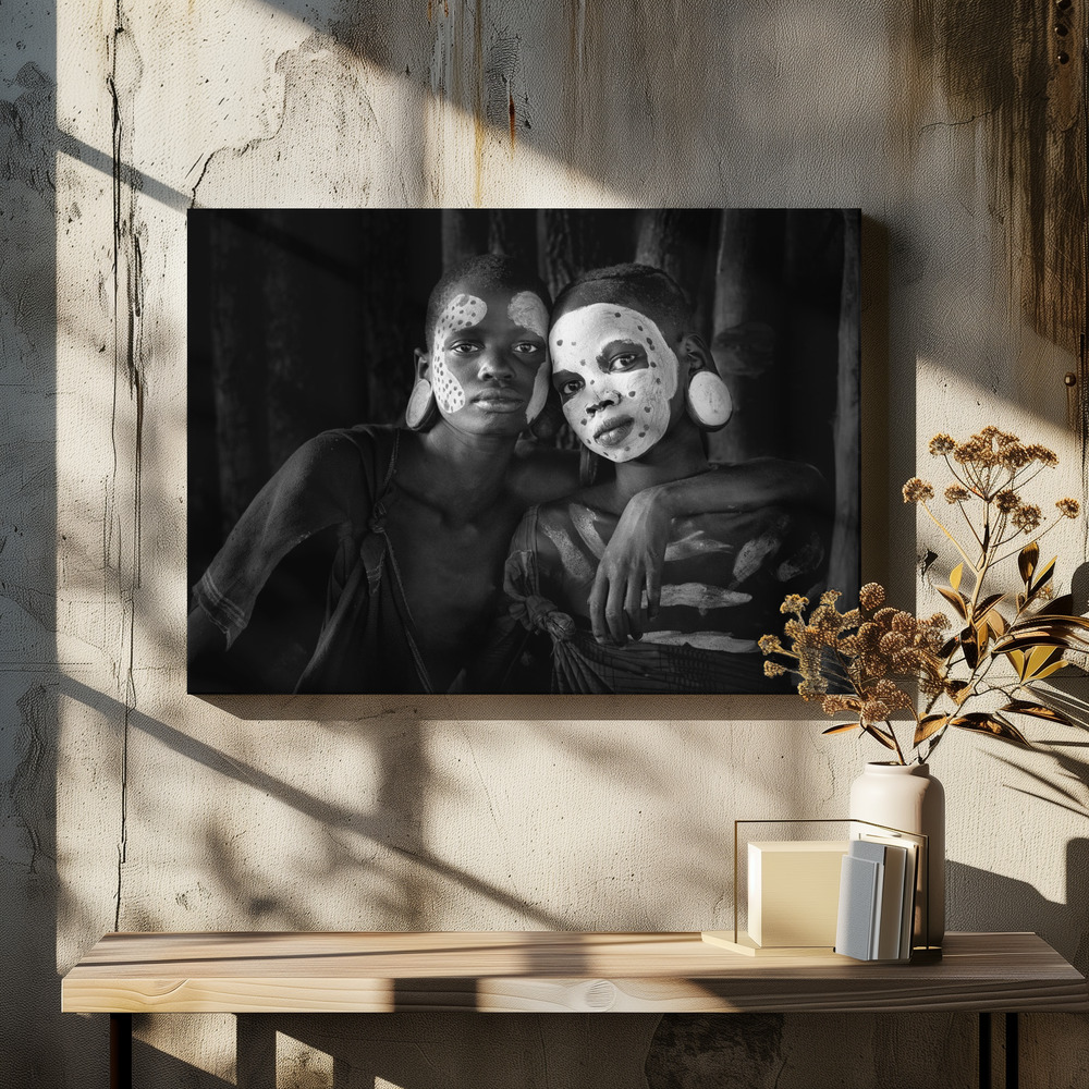 Canvas print - Friends over dining table
