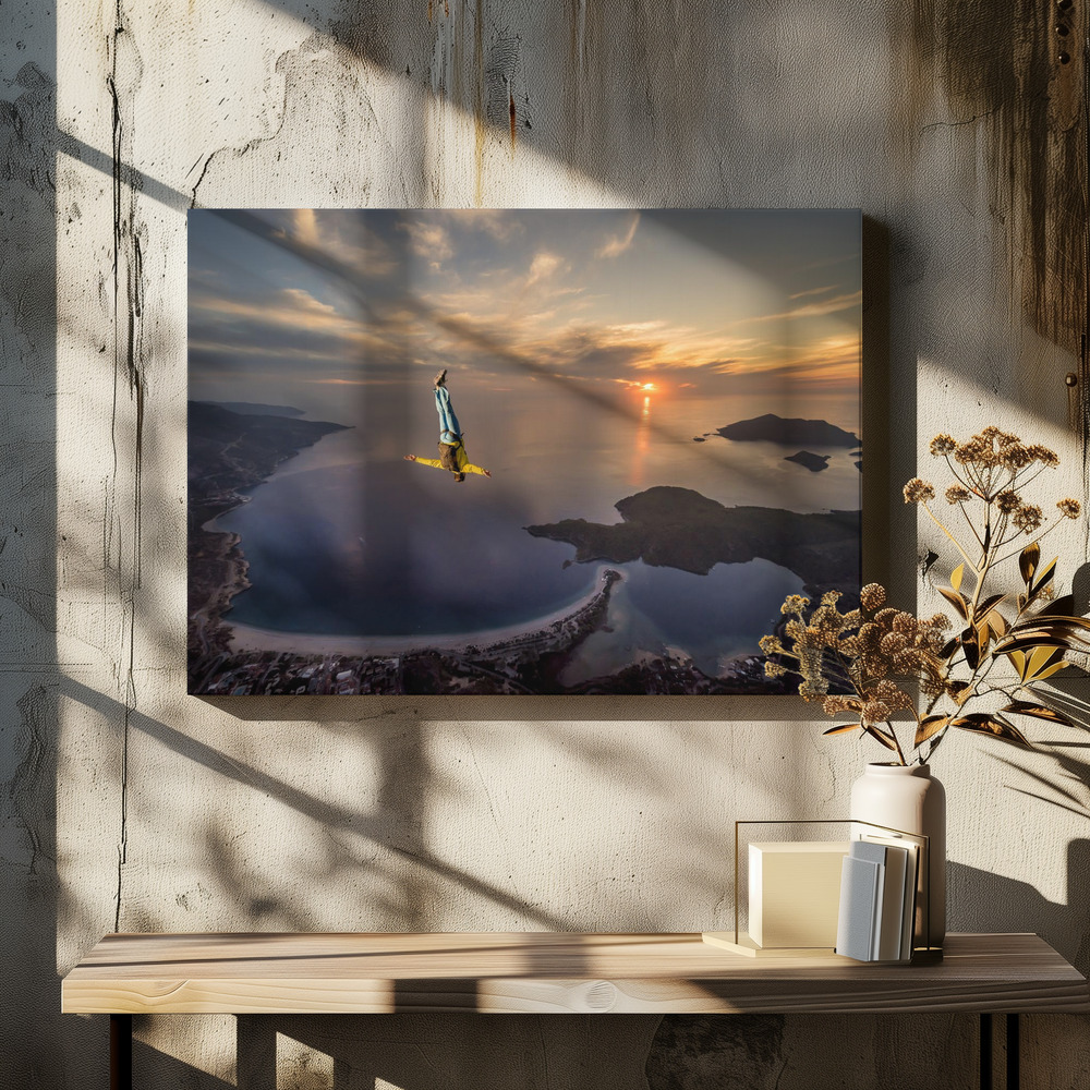 Canvas print - Freefalling with Guillaume Galvani over dining table
