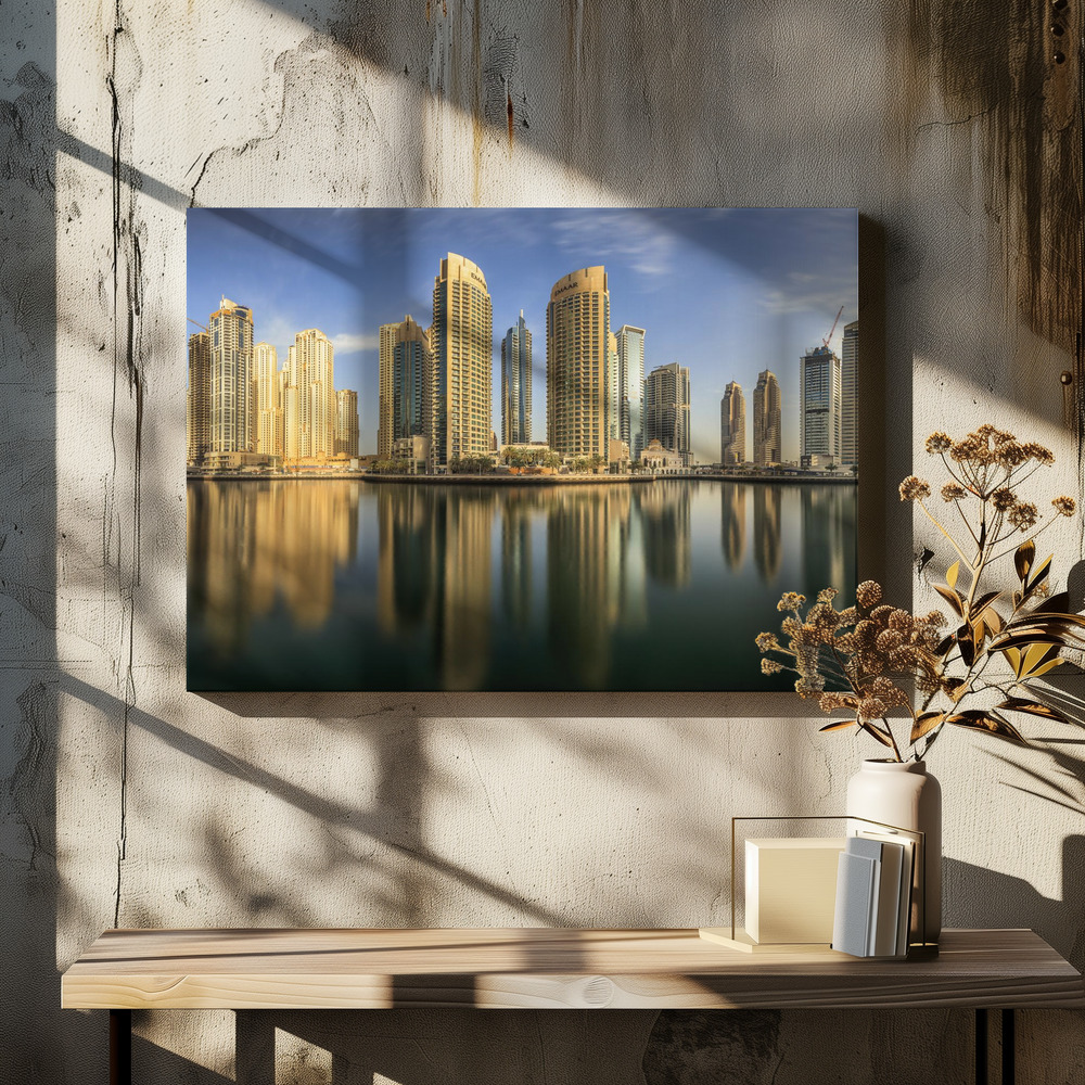 Canvas print - Panoramic Dubai Marina over dining table