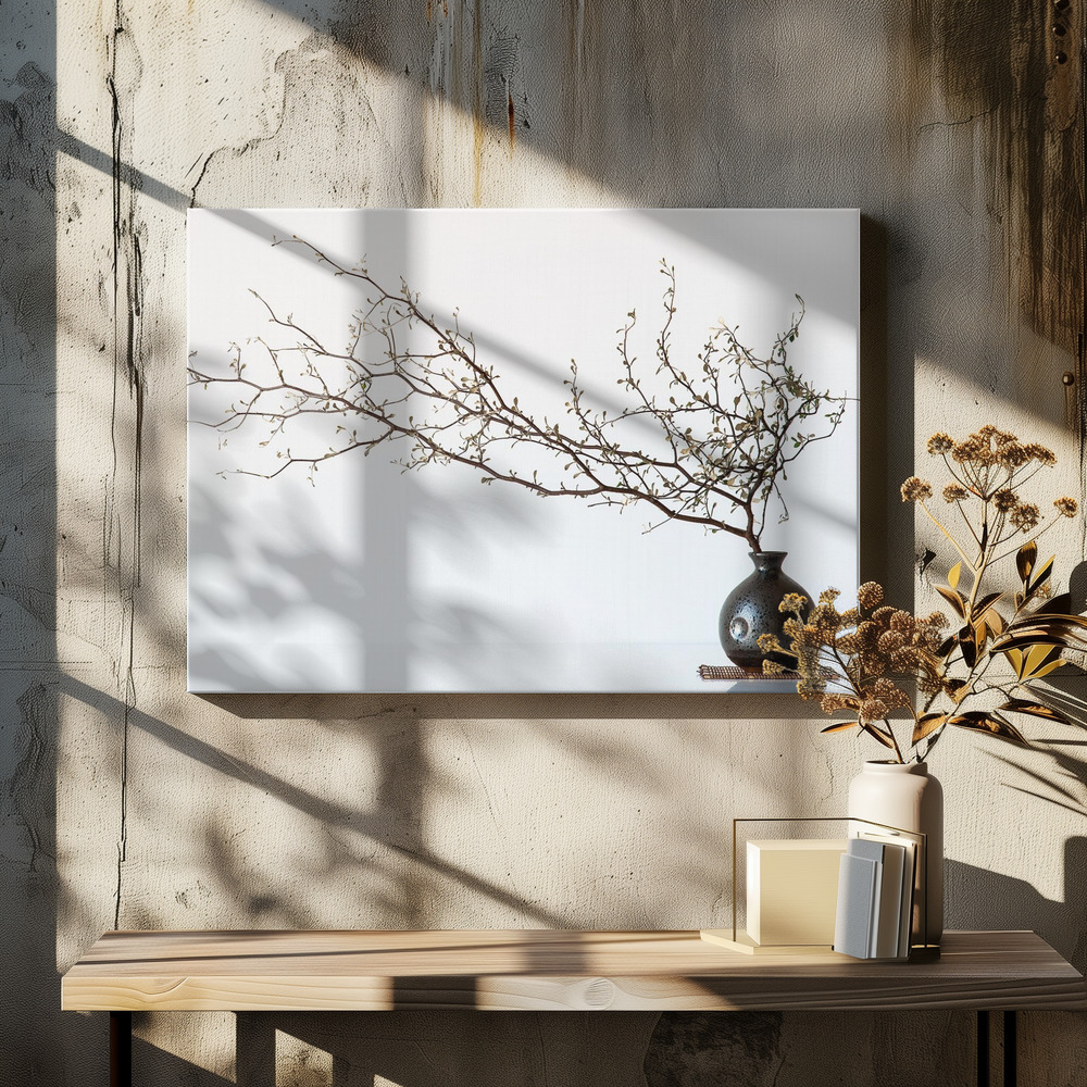 Canvastavla Vase And Branch - Tavla över matbord