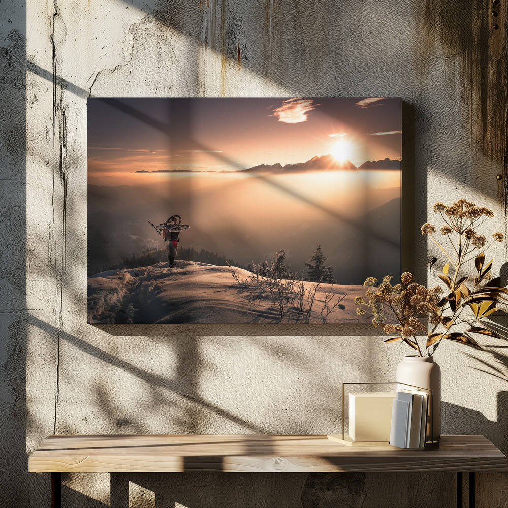 Lienzo - Greeting to the Sun sobre la mesa del comedor