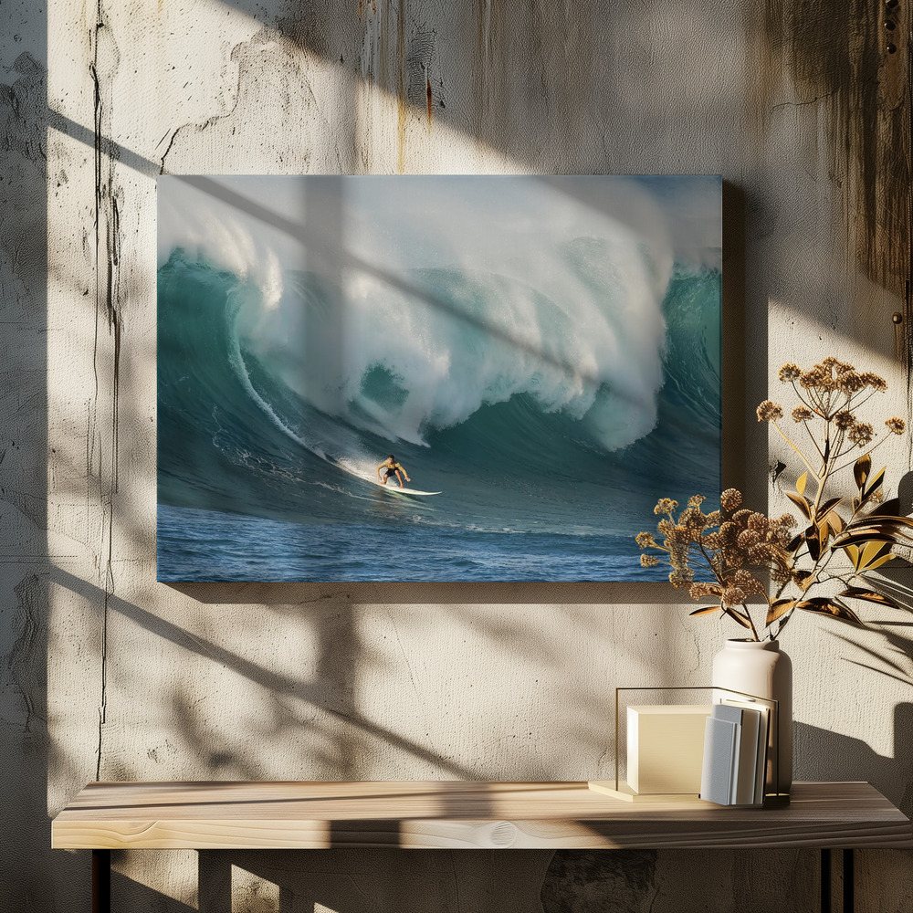 Canvas schilderi - Cresting the Giant boven eettafel