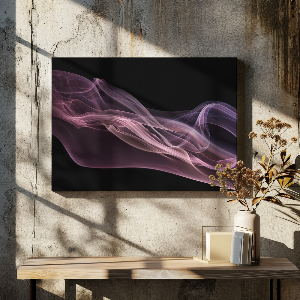 Obraz na płótnie - Floating purple in pink nad stołem jadalnym