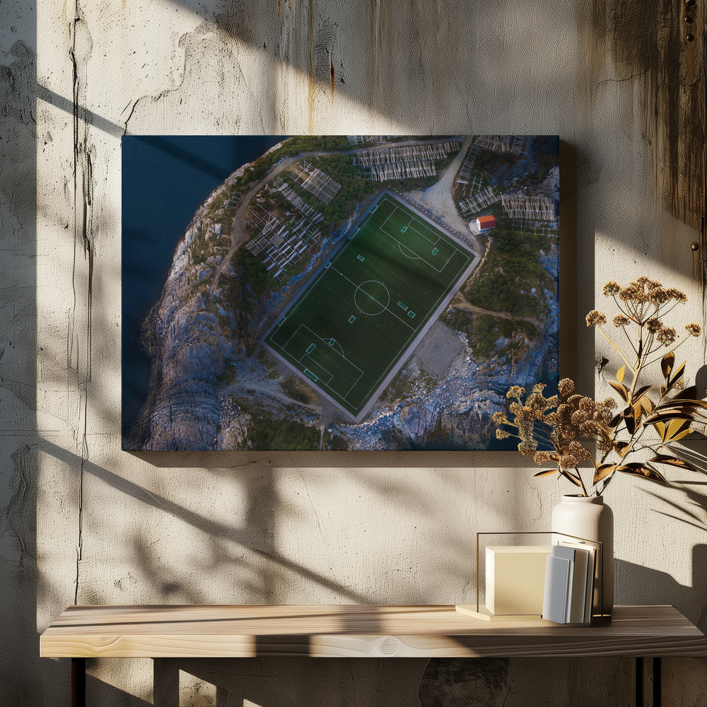 Stampe su tela - The furthest football field sopra il tavolo da pranzo