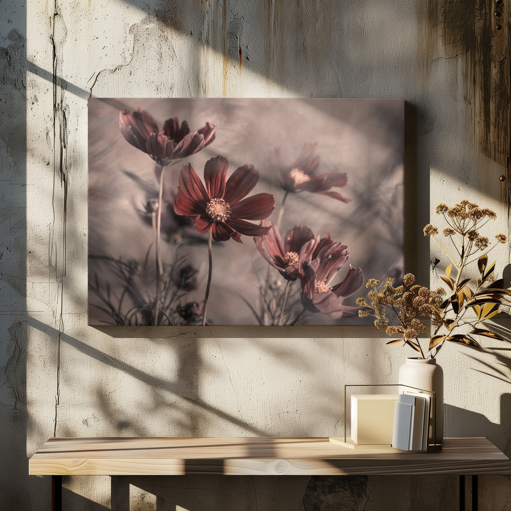 Lienzo - Cosmos 2019 sobre la mesa del comedor