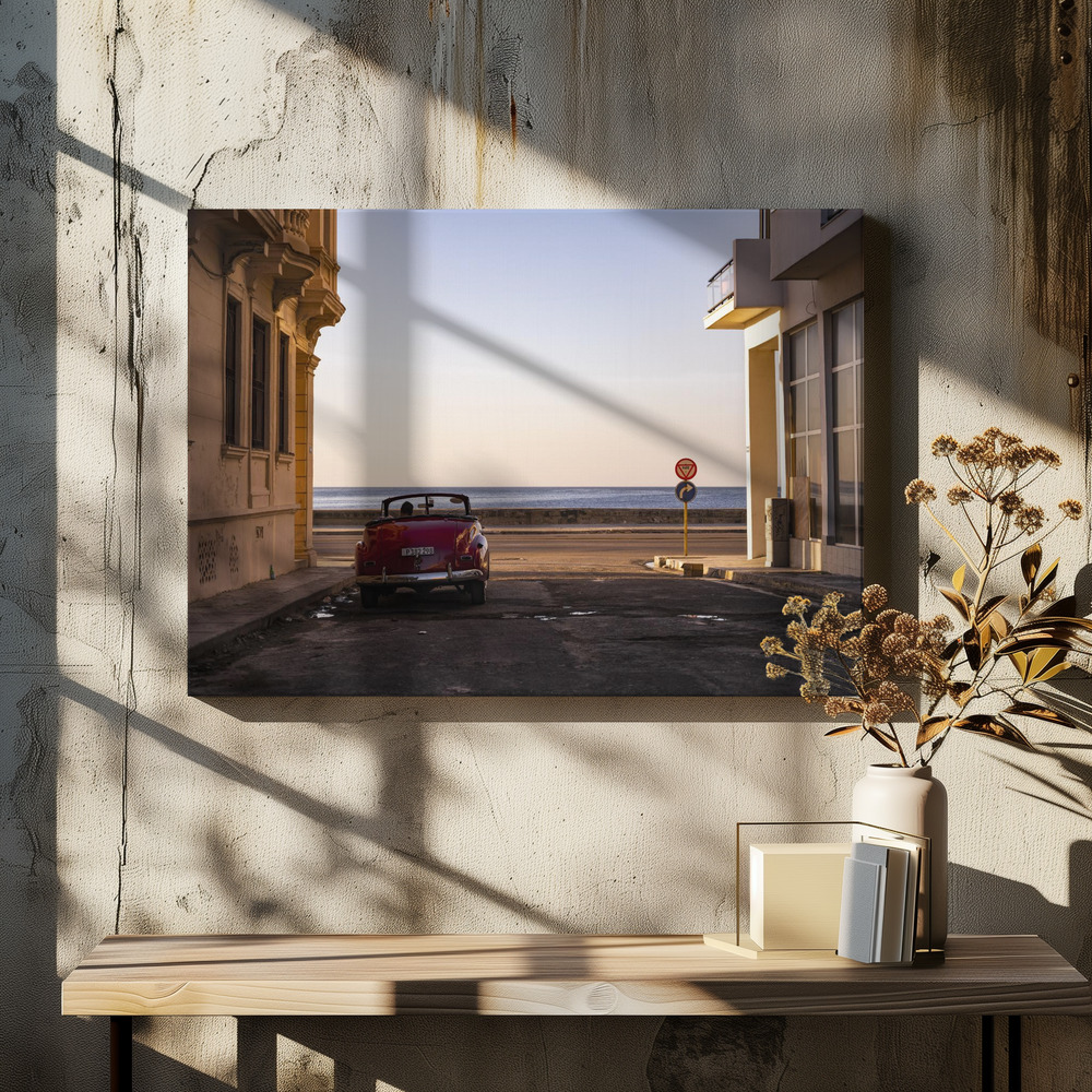 Canvas print - Watching the sun set - Havana over dining table