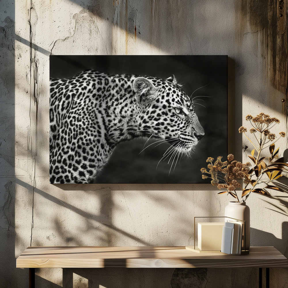 Canvastavla Leopard Close Up - Tavla över matbord