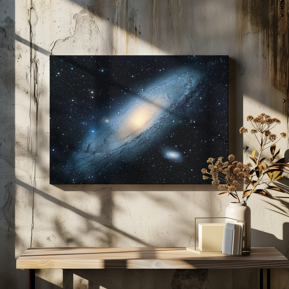 Lærred - Andromeda Galaxy over spisebordet