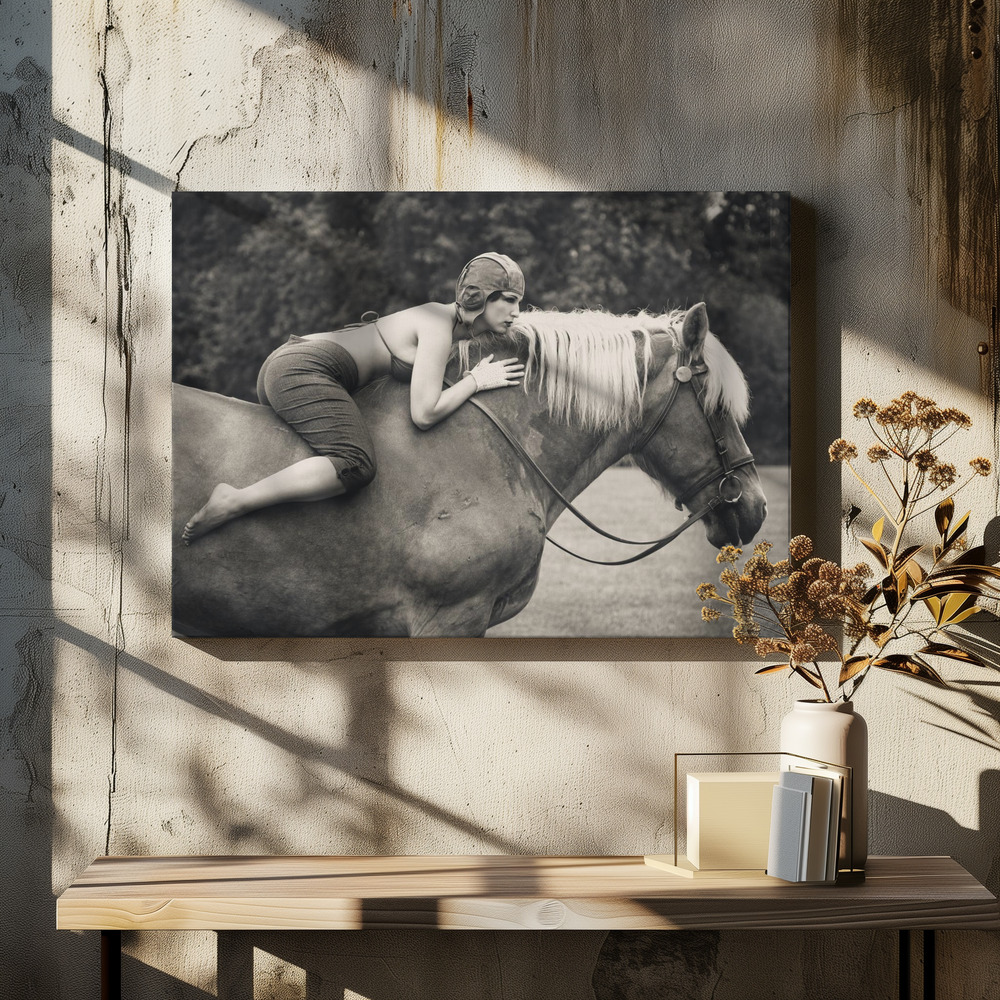 Canvas print - Off to the Races over dining table