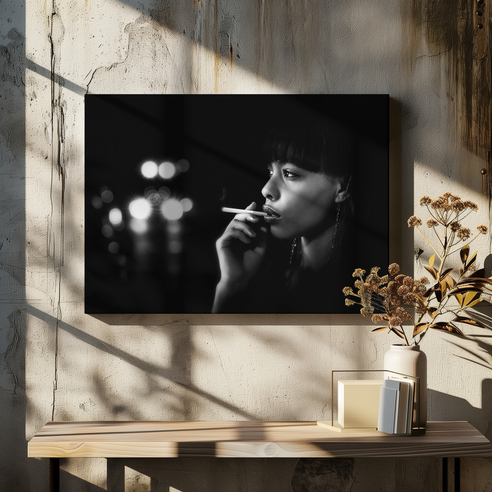 Leinwandbild - A night in the life über dem Esstisch