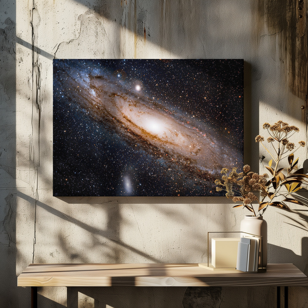 Canvas taulu - Andromeda Galaxy ruokapöydän yli