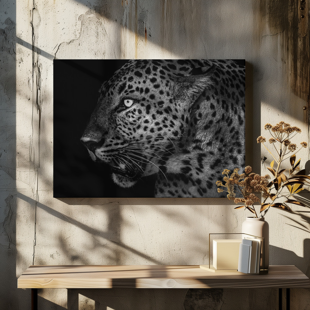 Canvastavla Leopard's Gaze - Tavla över matbord