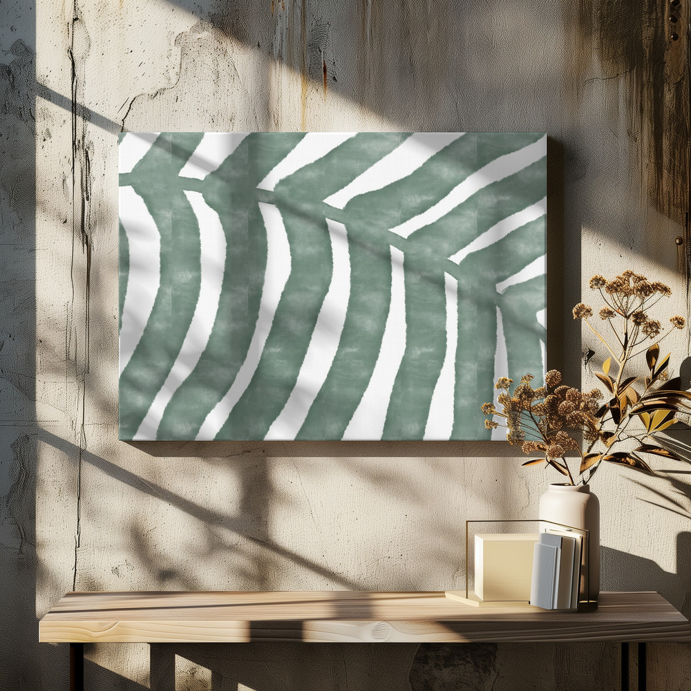 Canvastavla LEAF GREEN - Tavla över matbord