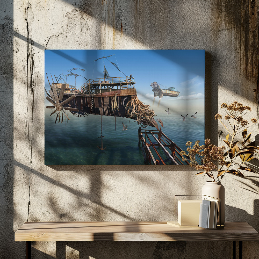 Lienzo - The old seafarer sobre la mesa del comedor