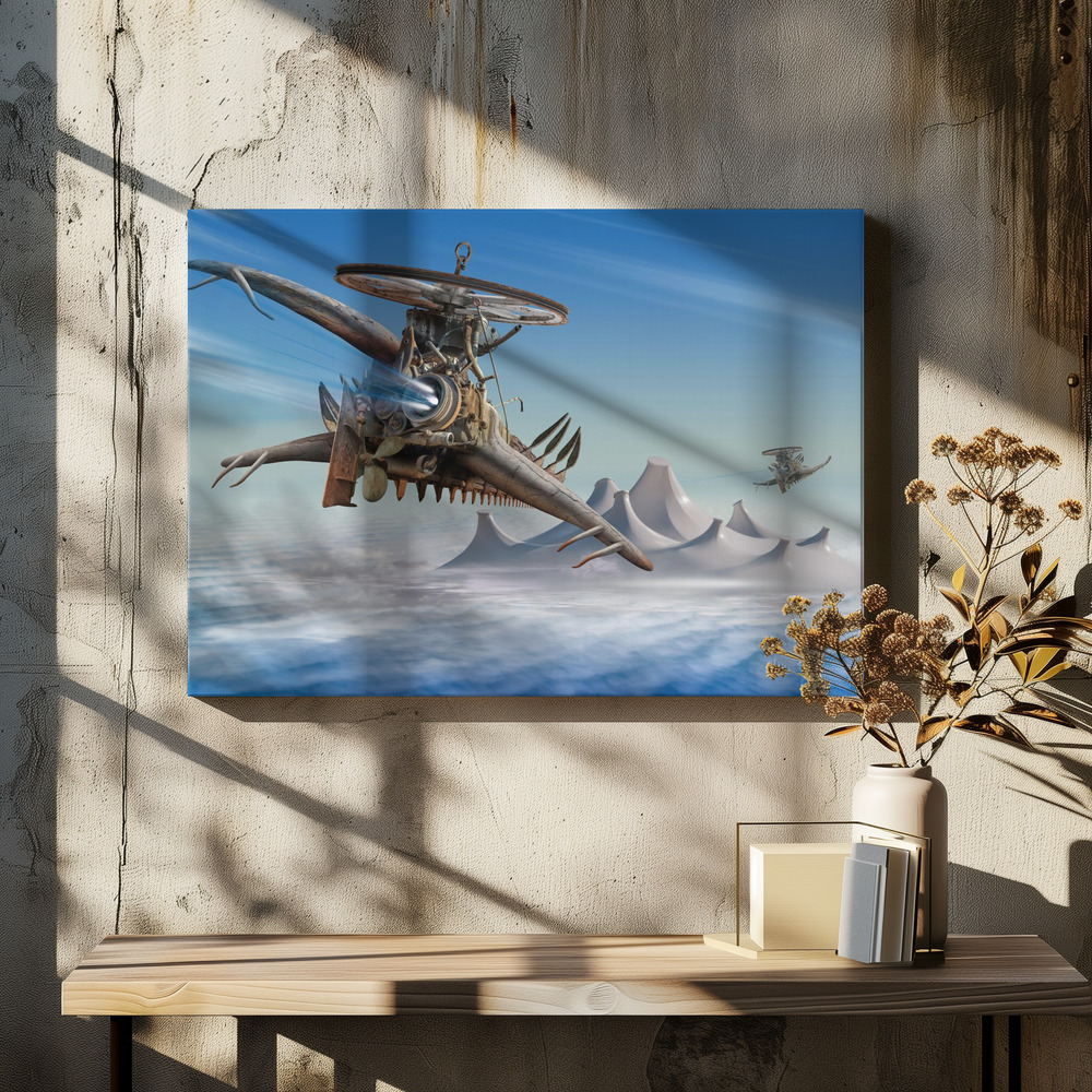 Canvastavla Air Pursuit - Tavla över matbord