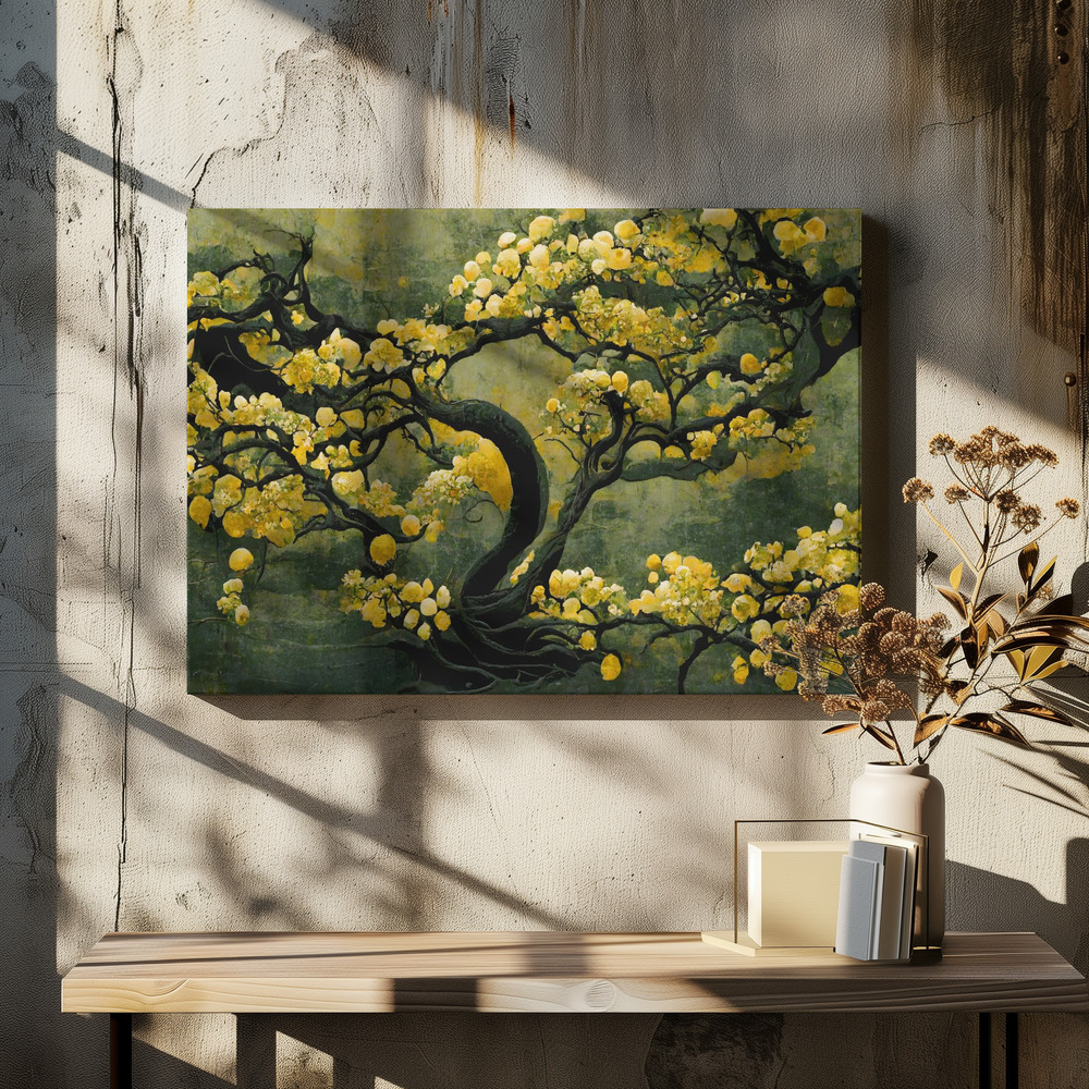 Leinwandbild - Sakura Tree über dem Esstisch