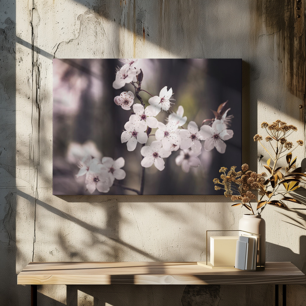 Leinwandbild - Blossoms über dem Esstisch