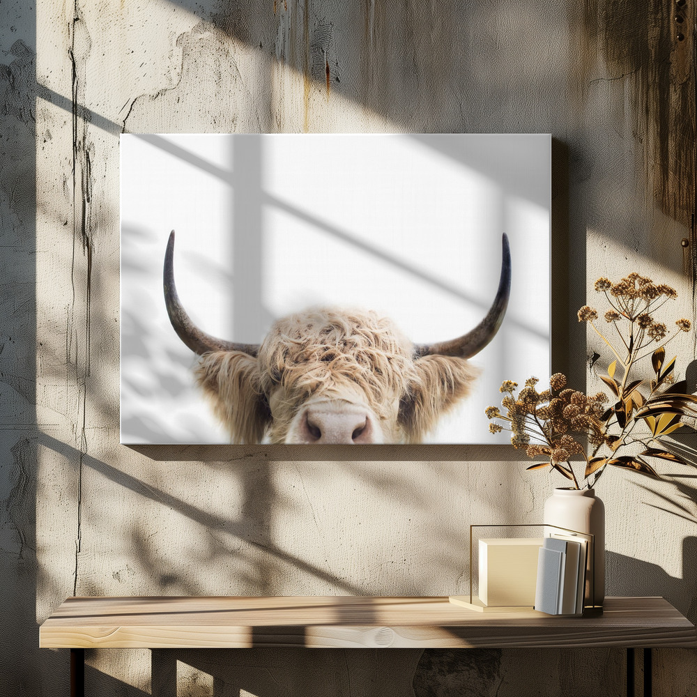 Toile - Peeking Cow table de salle à manger