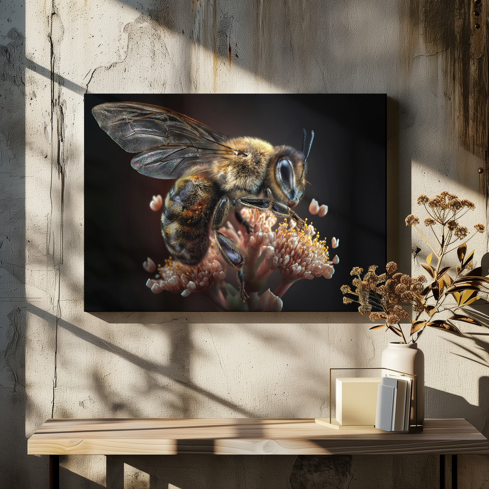 Lienzo - FlowerBee sobre la mesa del comedor
