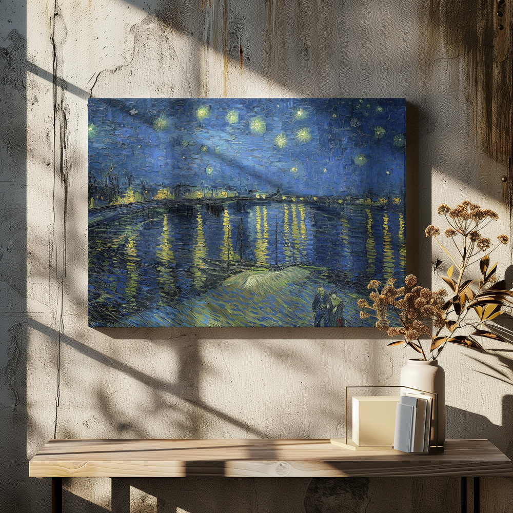 Toile - The Starry Night Over The Rhone table de salle à manger