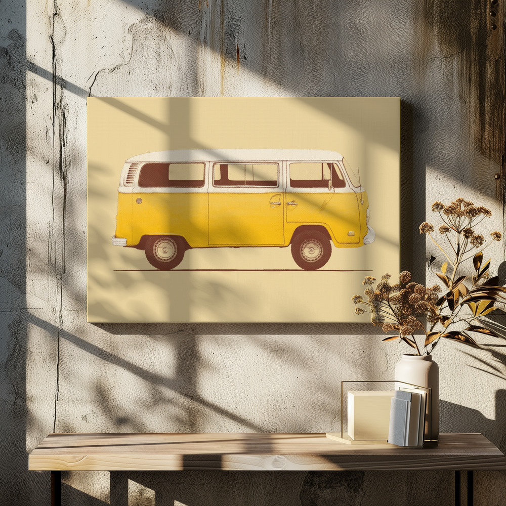 Toile - Yellow Van table de salle à manger
