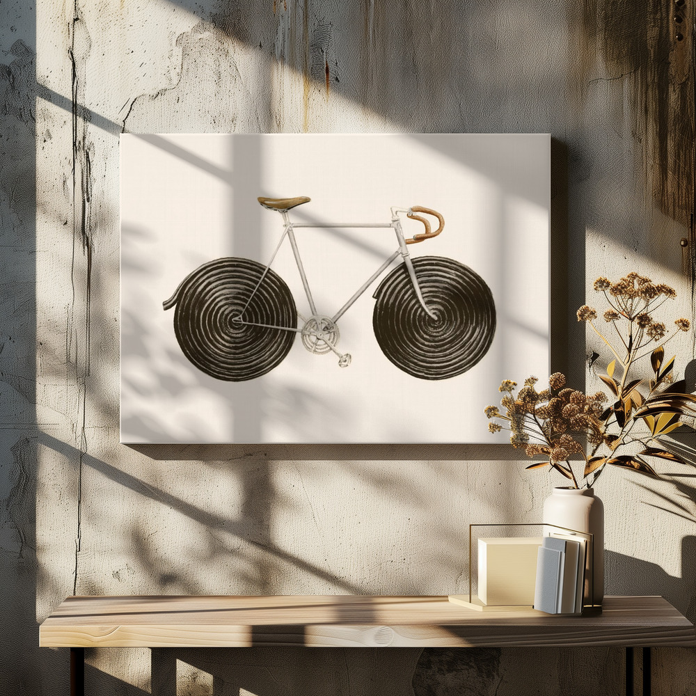 Stampe su tela - Licorice Bike sopra il tavolo da pranzo