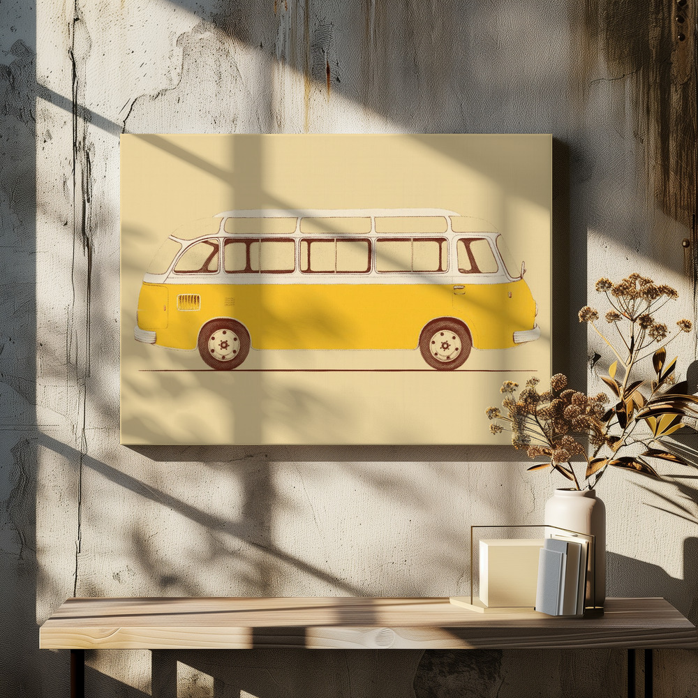 Toile - Yellow Van table de salle à manger