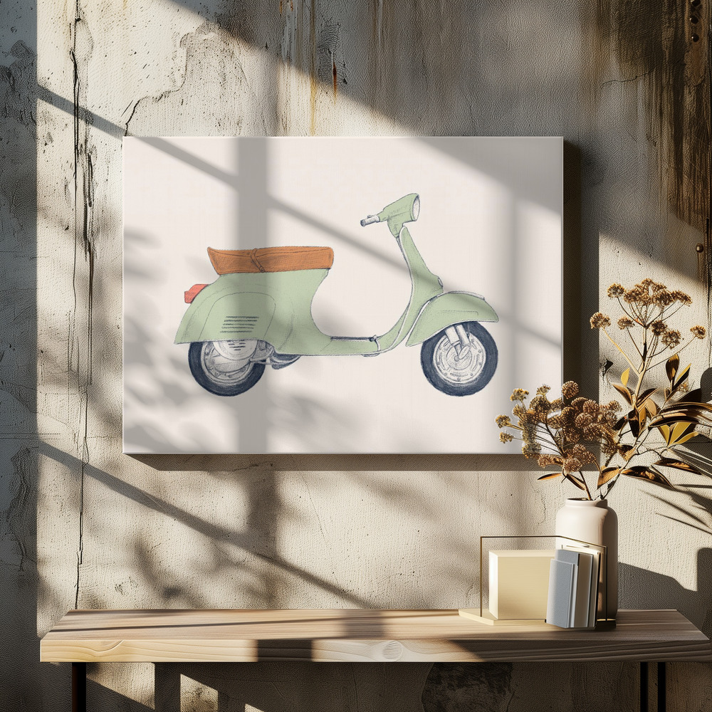 Stampe su tela - Vespa Print sopra il tavolo da pranzo