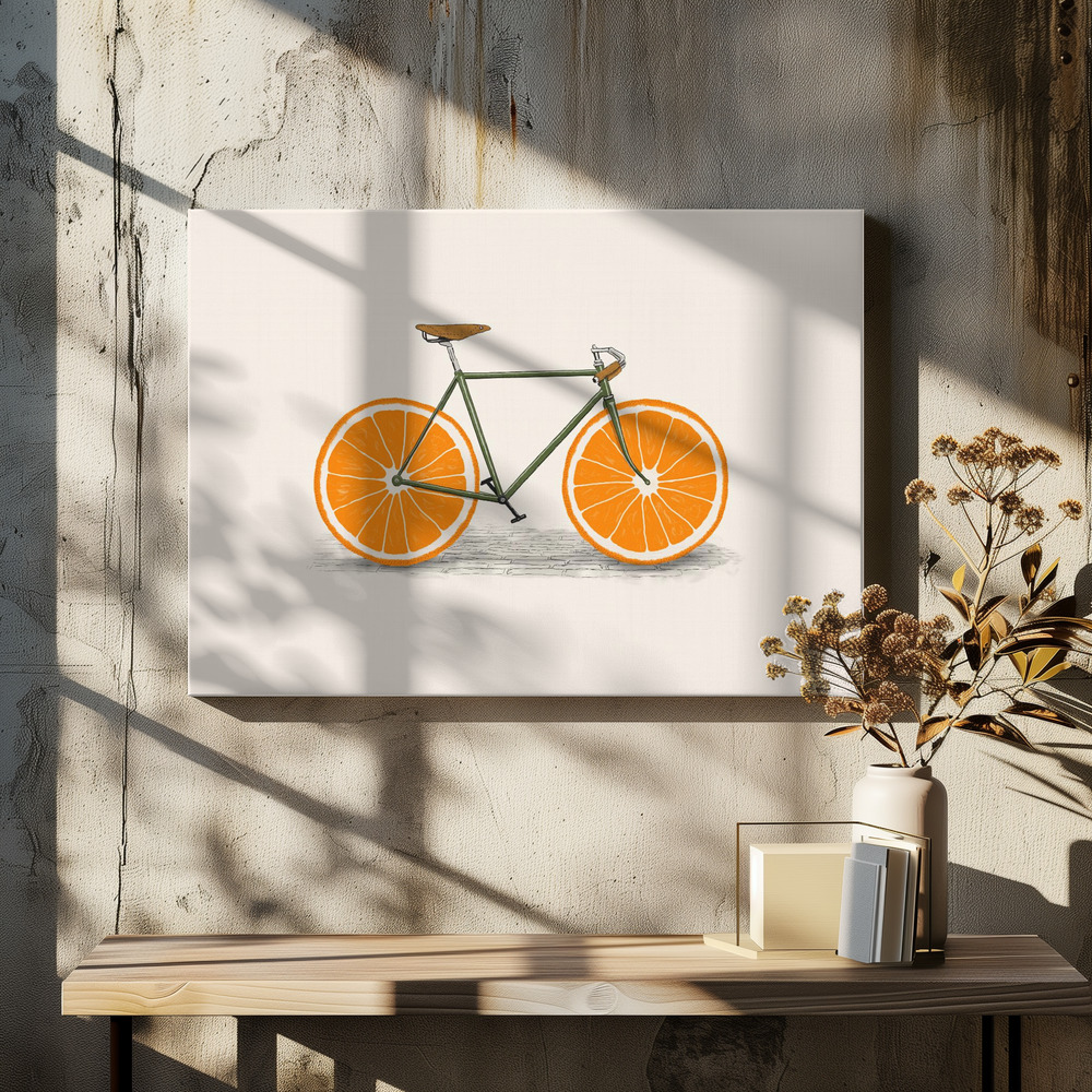 Obraz na płótnie - Orange Wheels nad stołem jadalnym