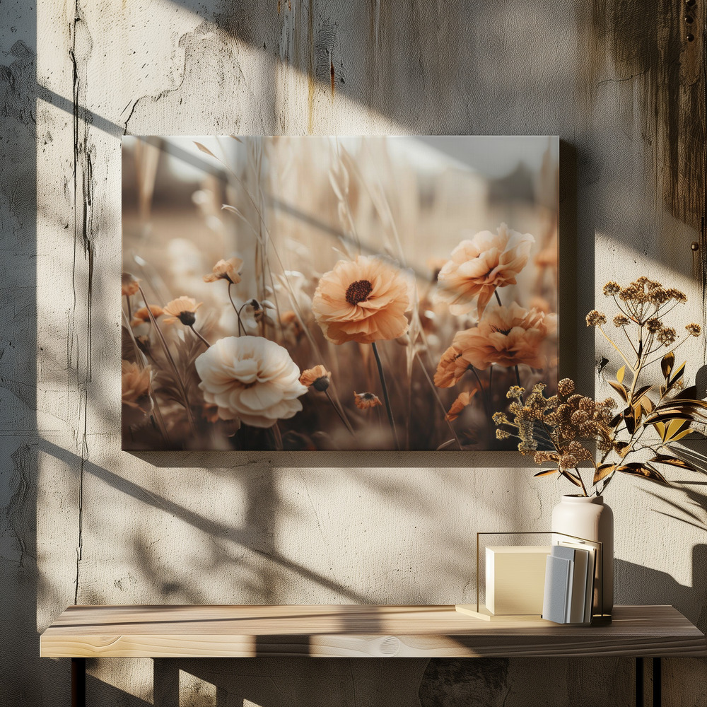 Canvastavla Orange Flowers No 3 - Tavla över matbord