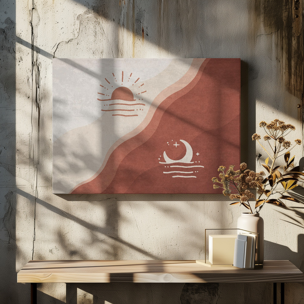 Canvas print - Day and Night Harmony over dining table