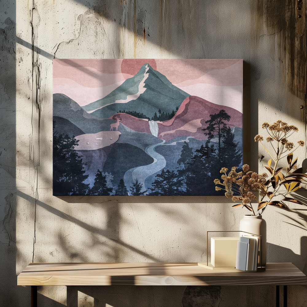 Canvas print - Sepia Acannis Copy over dining table