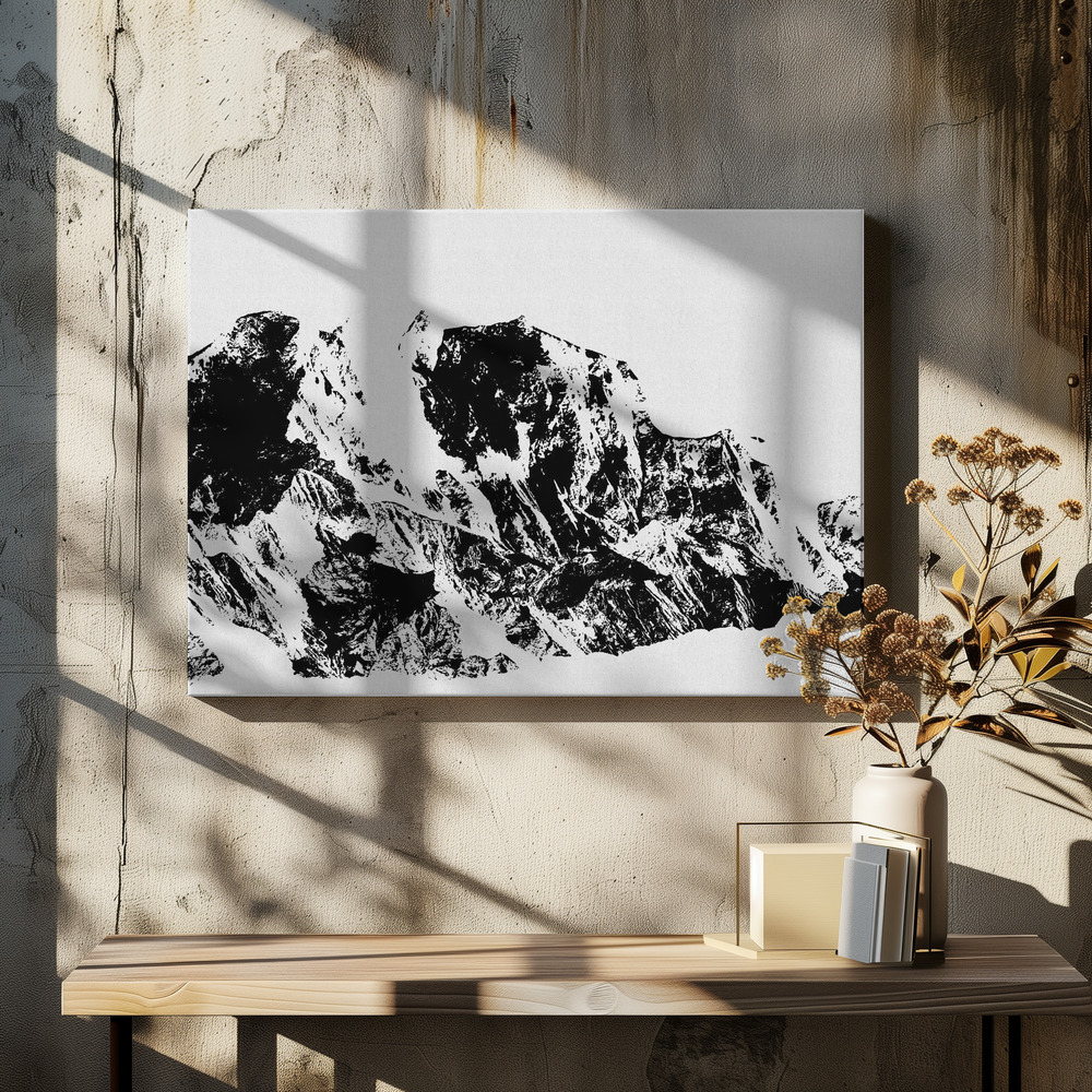 Canvas schilderi - Mountains II boven eettafel