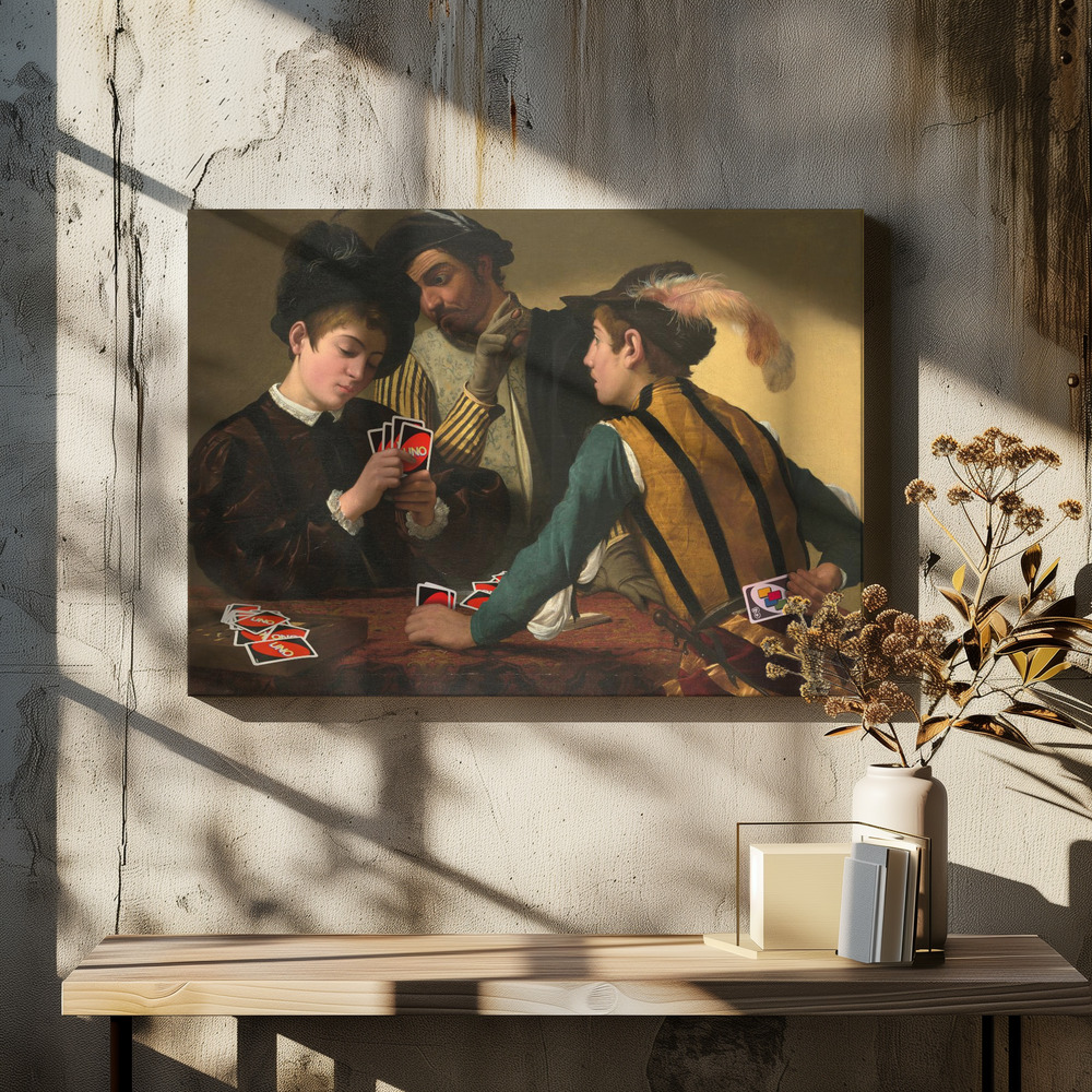 Canvas print - Backside Victory over dining table