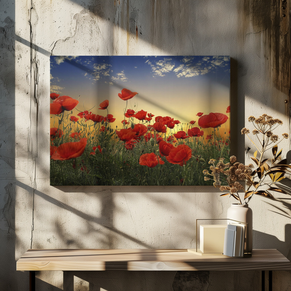 Canvas taulu - Poppies ruokapöydän yli