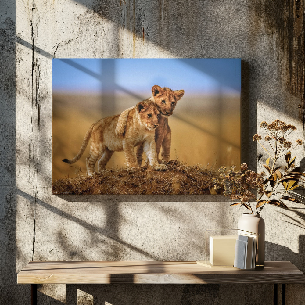 Canvas print - Brothers for Life over dining table