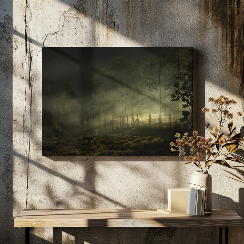 Canvas print - Misty Morning over dining table