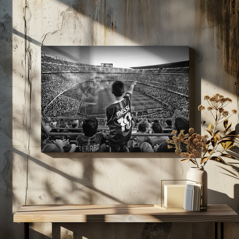 Canvas print - Cathedral of Football over dining table