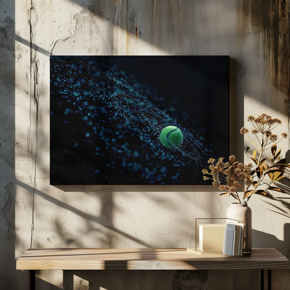 Lienzo - Cosmic Ball sobre la mesa del comedor