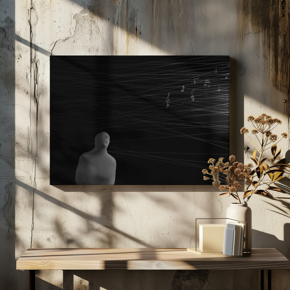 Lærred - "Cocoon" over spisebordet