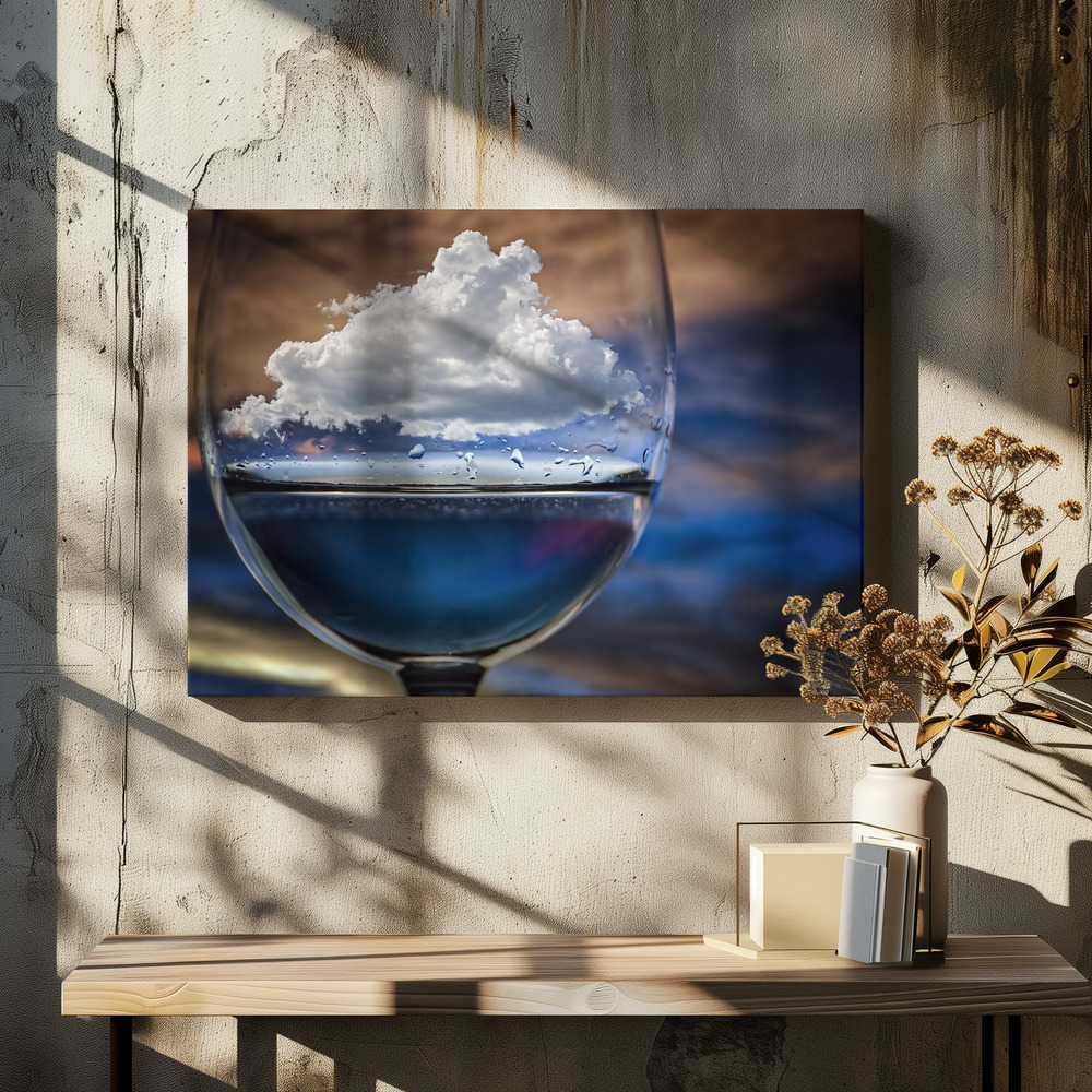 Canvastavla Cloud in a glass - Tavla över matbord